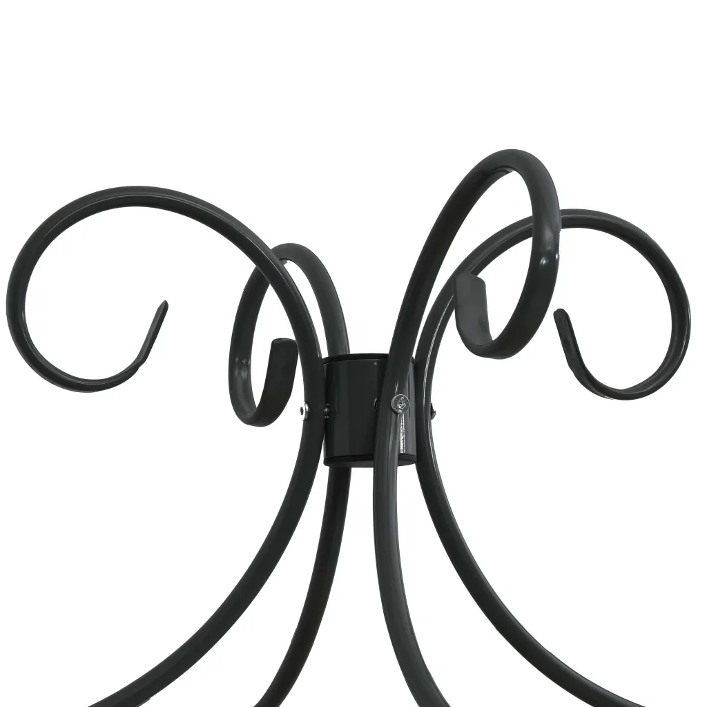 Letto matrimoniale | Letto per adulti | Letto a Baldacchino Nero in Metallo 140x200 cm - Image 5