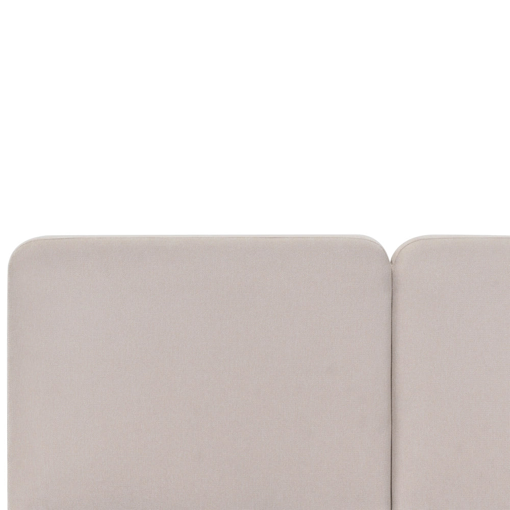 Letto ottomano color beige in tessuto 160 x 200 cm Testiera imbottita Rete a doghe sollevabile - Image 9
