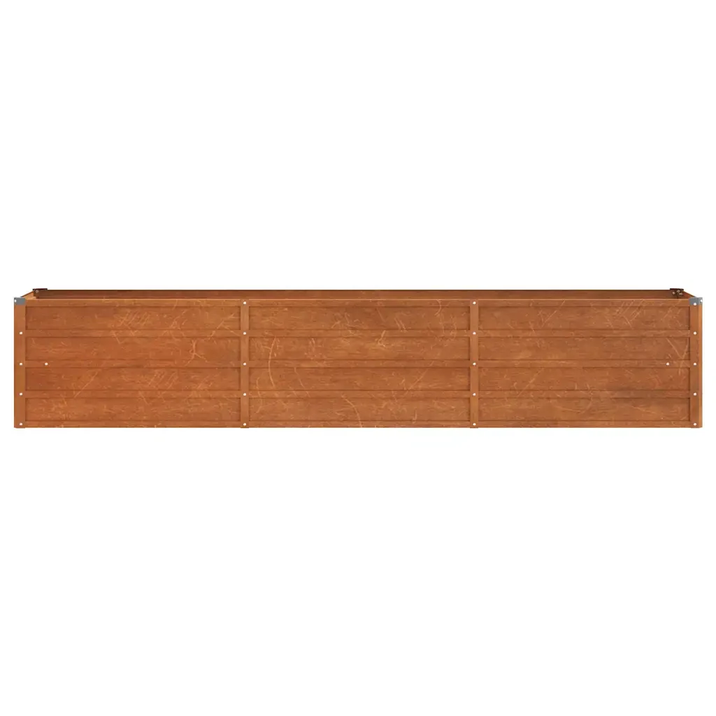 Letto Rialzato da Giardino Ruggine 240x40x45 cm Acciaio Corten 151954 - Image 4