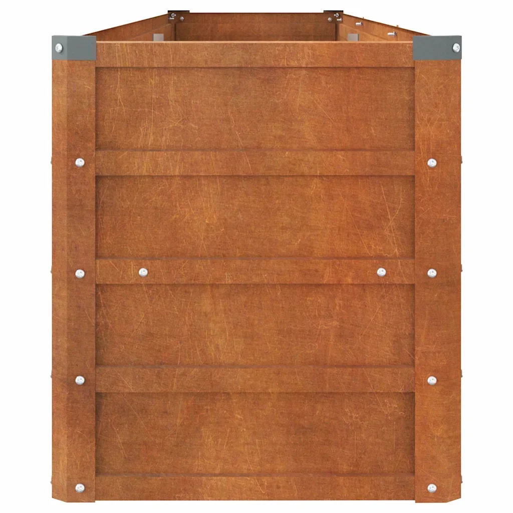 Letto Rialzato da Giardino Ruggine 240x40x45 cm Acciaio Corten 151954 - Image 7