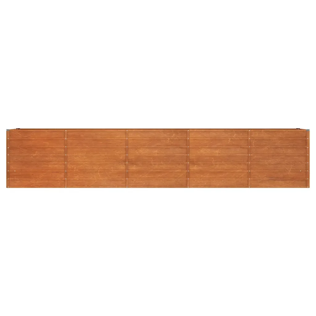 Letto Rialzato da Giardino Ruggine 400x80x77 cm Acciaio Corten 151965 - Image 4