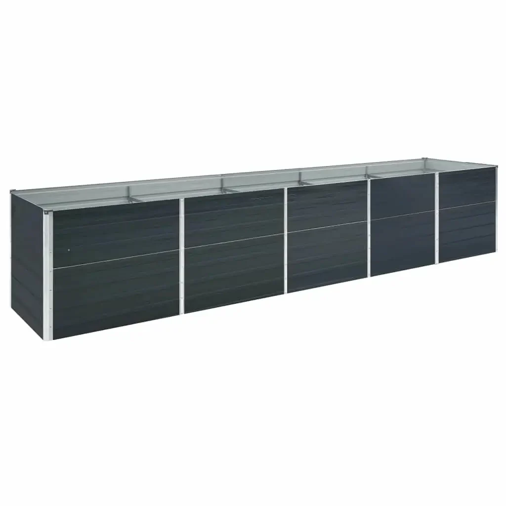 Letto Rialzato in Acciaio Zincato 400x80x45 cm Antracite 47059 - Image 2