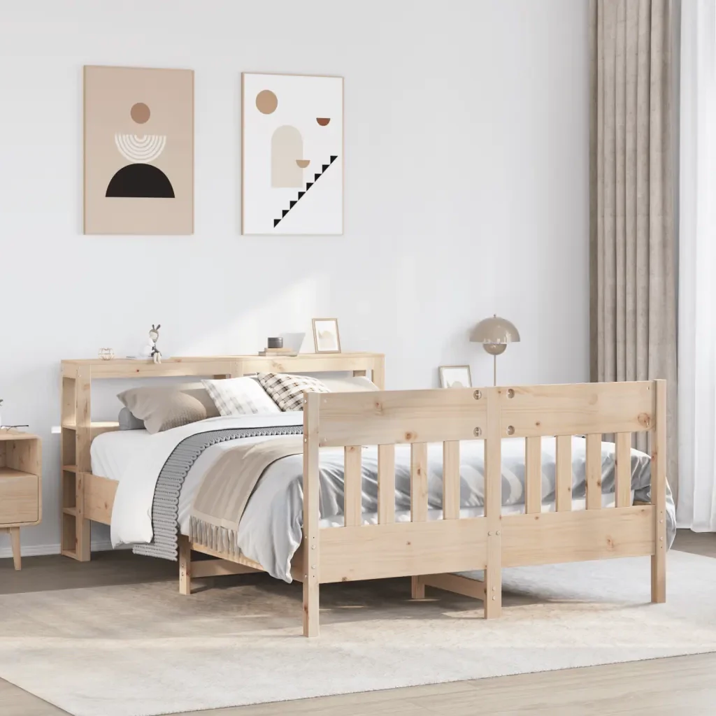 Letto senza Materasso 120x190 cm in Legno Massello di Pino