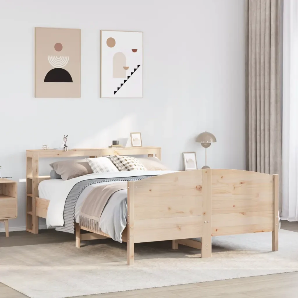 Letto senza Materasso 120x200 cm in Legno Massello di Pino