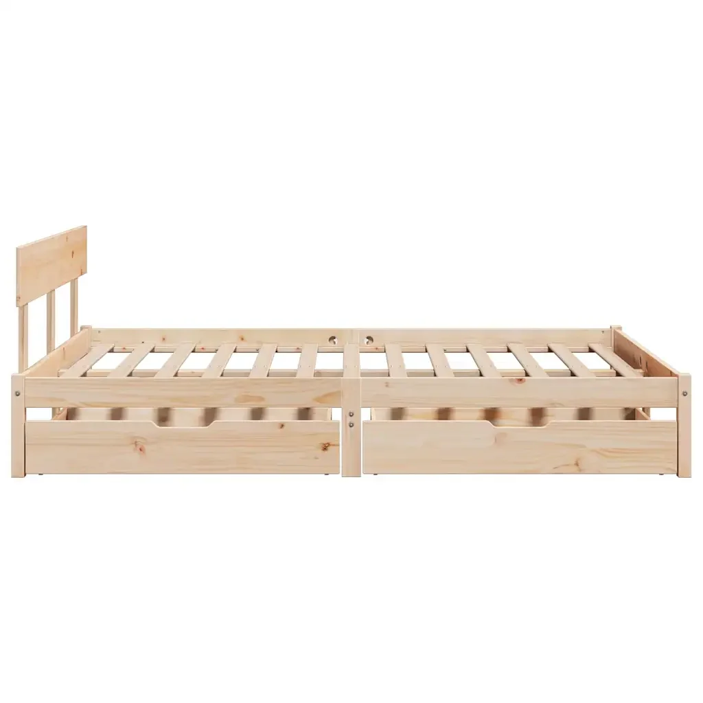 Letto senza Materasso 120x200 cm in Legno Massello di Pino 3301512 - Image 5