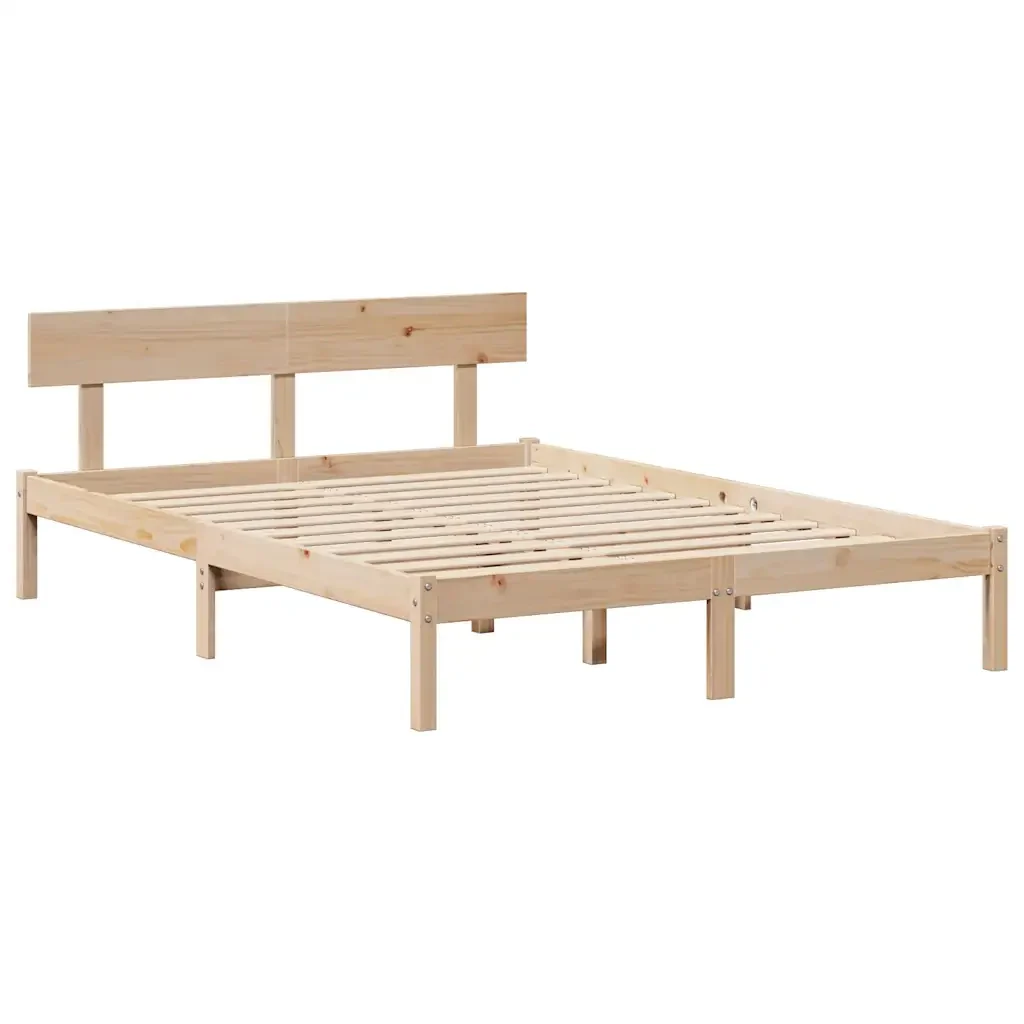 Letto senza Materasso 150x200 cm in Legno Massello di Pino 3301516 - Image 7