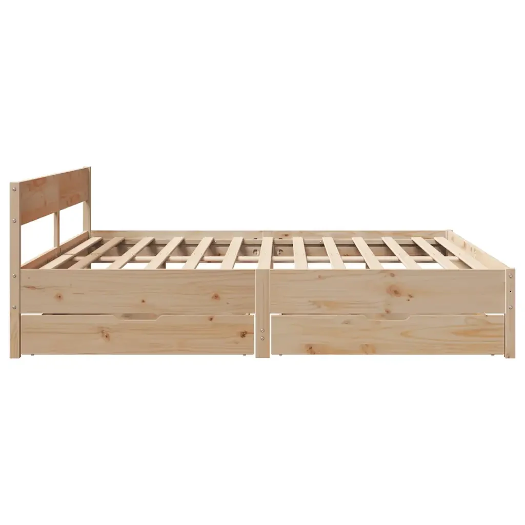 Letto senza Materasso 180x200 cm in Legno Massello di Pino 3301740 - Image 7
