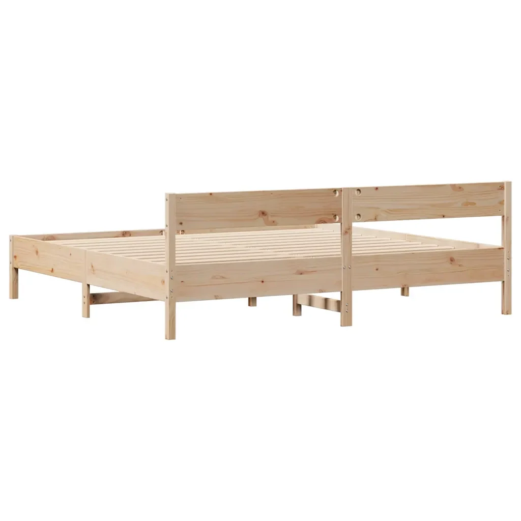 Letto senza Materasso 180x200 cm in Legno Massello di Pino 3301740 - Image 8