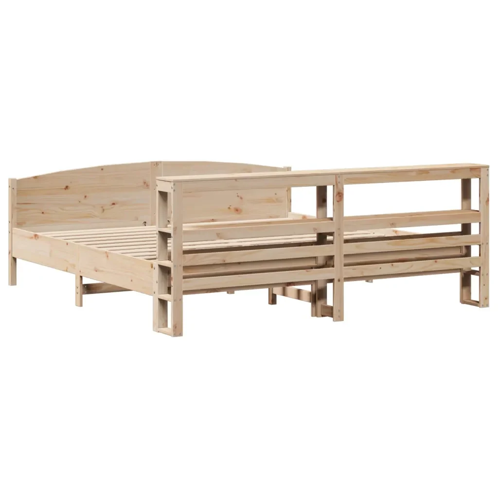 Letto senza Materasso 180x200 cm in Legno Massello di Pino - Image 5