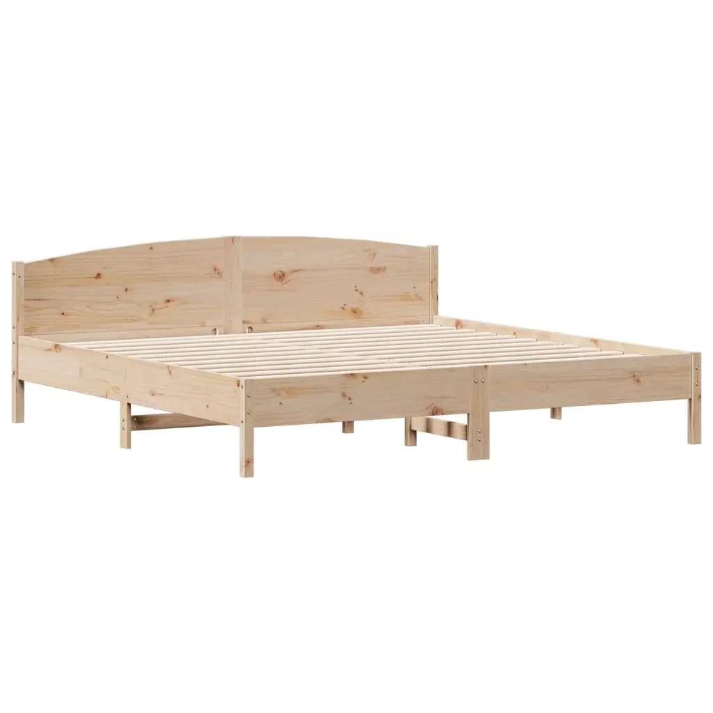 Letto senza Materasso 180x200 cm in Legno Massello di Pino - Image 6