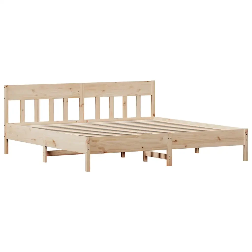 Letto senza Materasso 200x200 cm in Legno Massello di Pino 3301854 - Image 5
