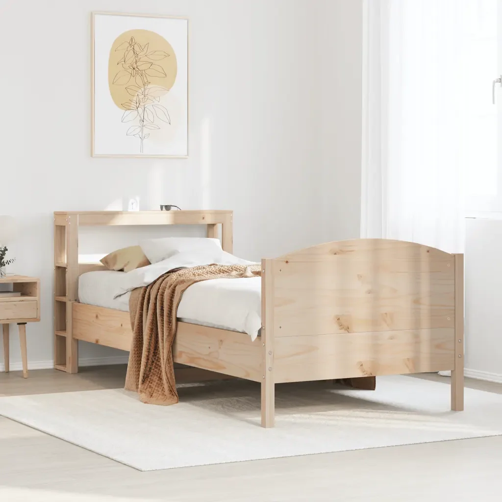 Letto senza Materasso 75x190 cm in Legno Massello Pino