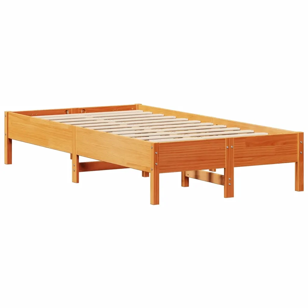 Letto senza Materasso Marrone Cera 120x190 cm in Legno di Pino - Image 6