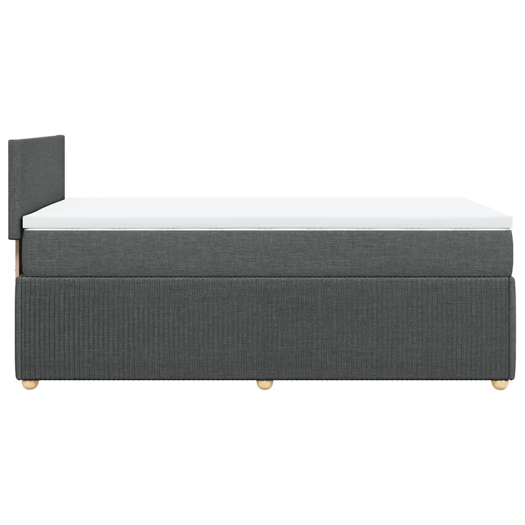 Letto singolo | Letto per adulti | Giroletto a Molle con Materasso Grigio Scuro 80x200 cm Tessuto - Image 5