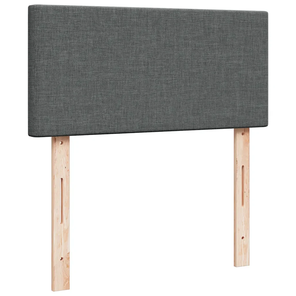 Letto singolo | Letto per adulti | Giroletto a Molle con Materasso Grigio Scuro 80x200 cm Tessuto - Image 7