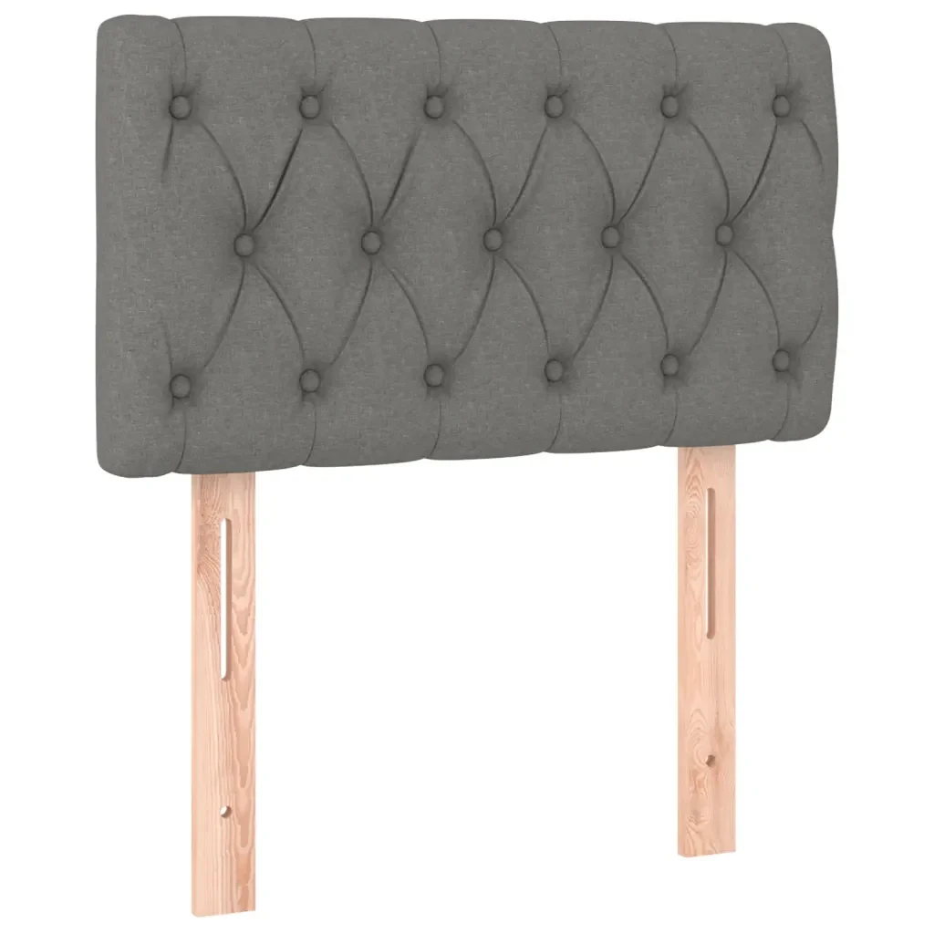 Letto singolo | Letto per adulti | Giroletto a Molle con Materasso Grigio Scuro 80x200 cm Tessuto - Image 6