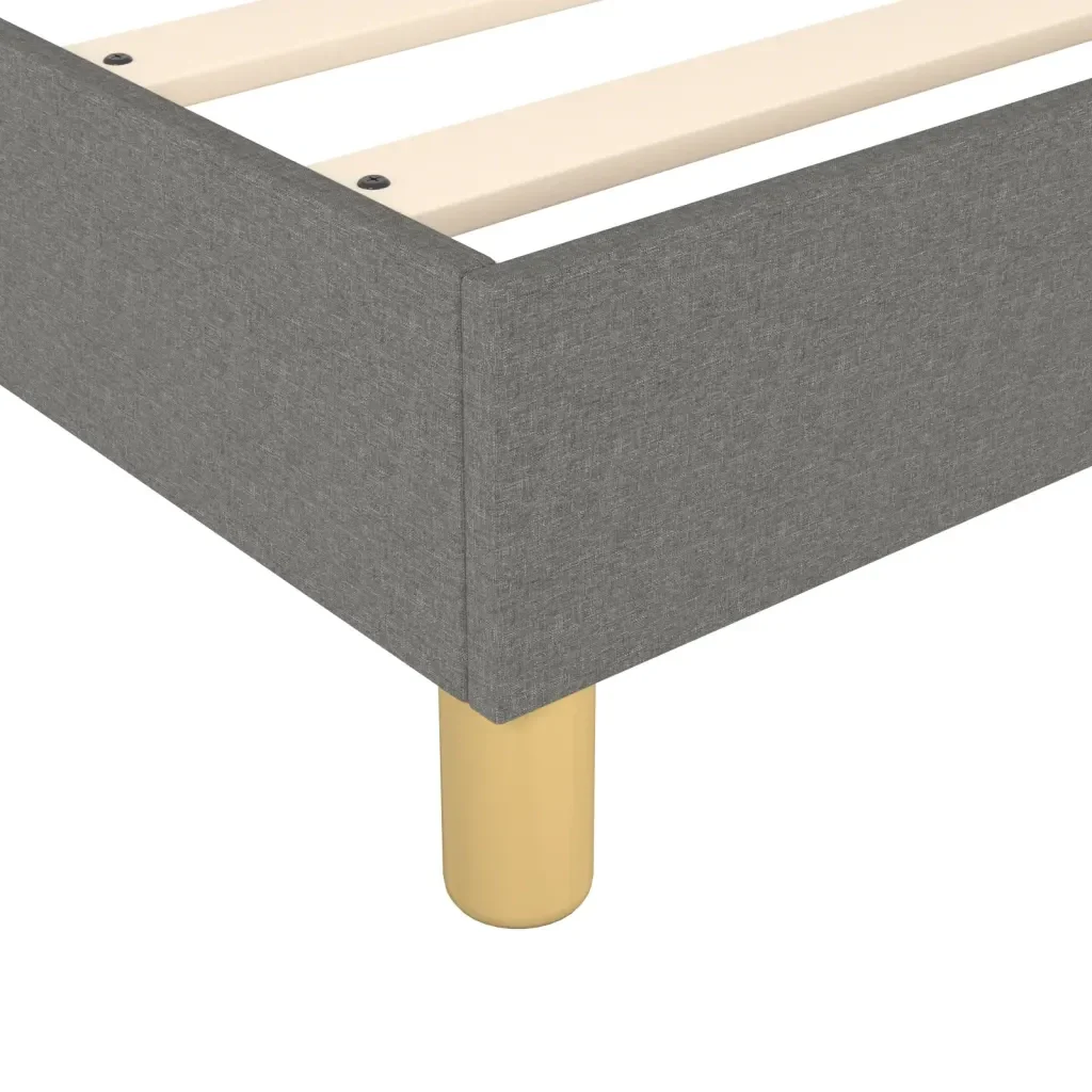 Letto singolo | Letto per adulti | Giroletto a Molle con Materasso Grigio Scuro 80x200 cm Tessuto - Image 7
