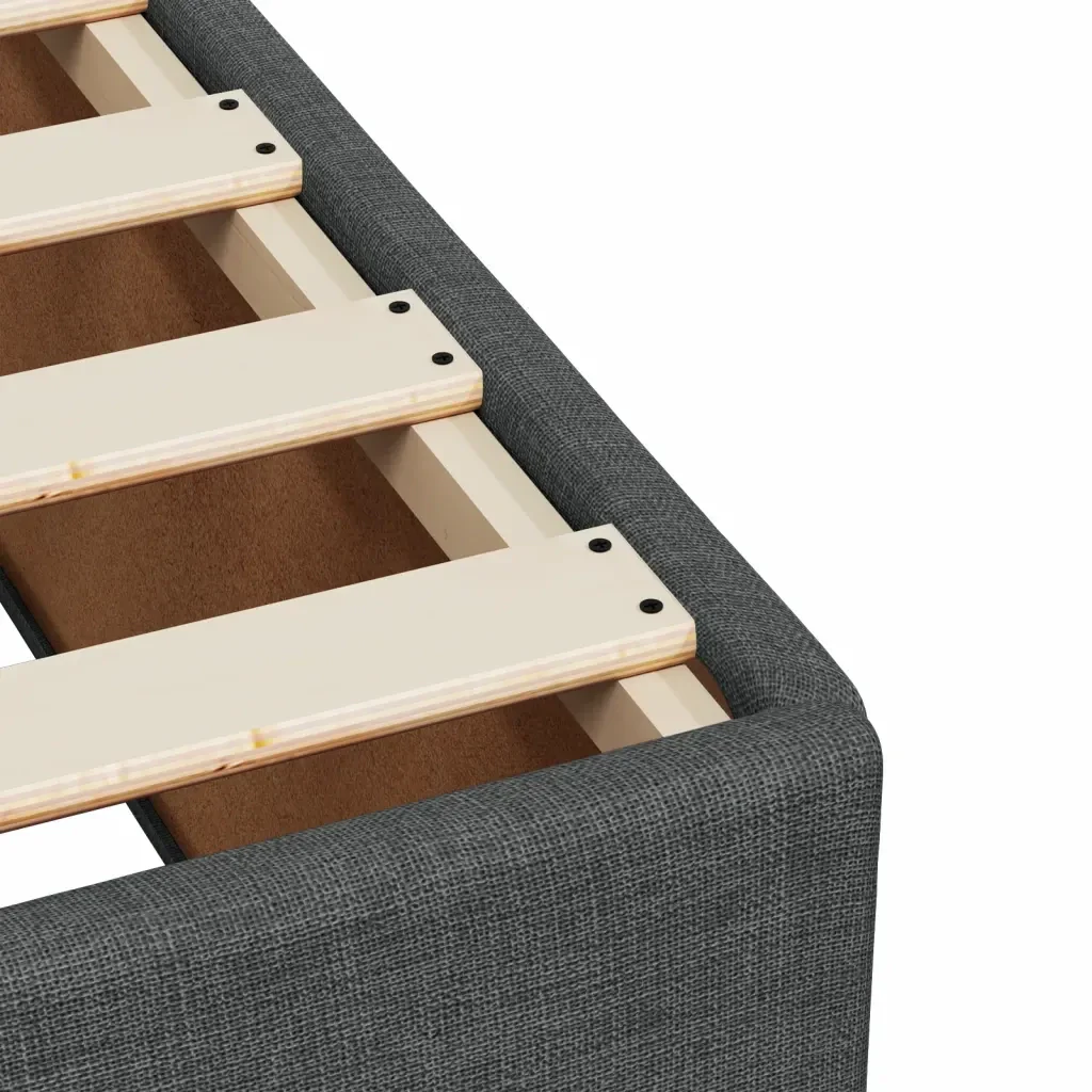 Letto singolo | Letto per adulti | Giroletto a Molle con Materasso Grigio Scuro 80x200 cm Tessuto - Image 10