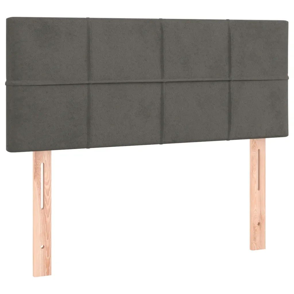 Letto singolo | Letto per adulti | Giroletto a Molle con Materasso Grigio Scuro 80x200 cm Velluto - Image 6