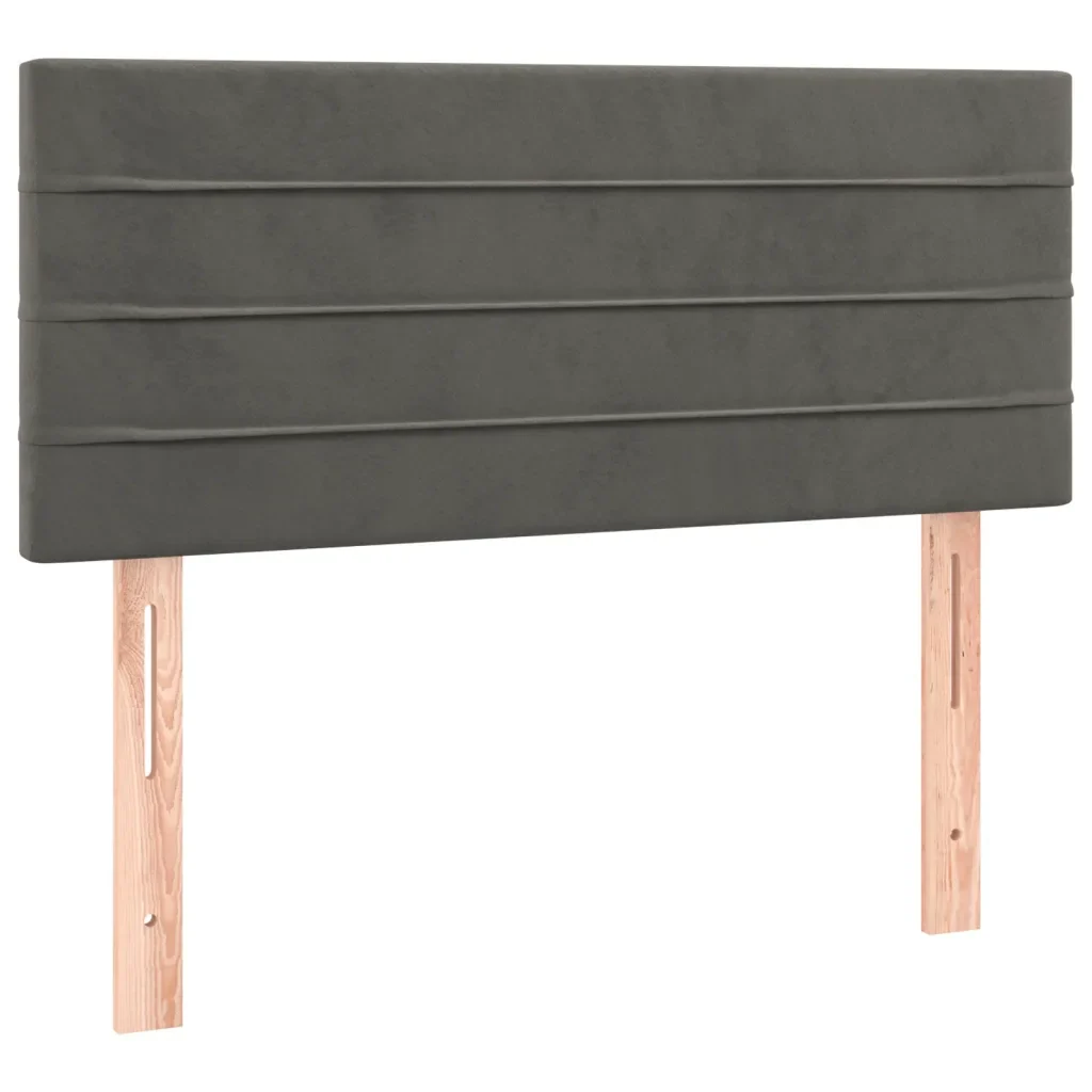 Letto singolo | Letto per adulti | Giroletto a Molle con Materasso Grigio Scuro 80x200 cm Velluto - Image 6