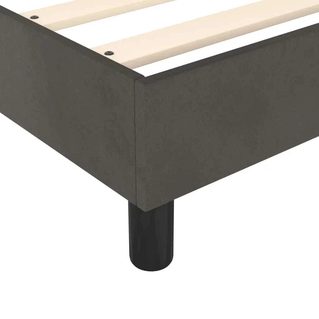 Letto singolo | Letto per adulti | Giroletto a Molle con Materasso Grigio Scuro 80x200 cm Velluto - Image 7