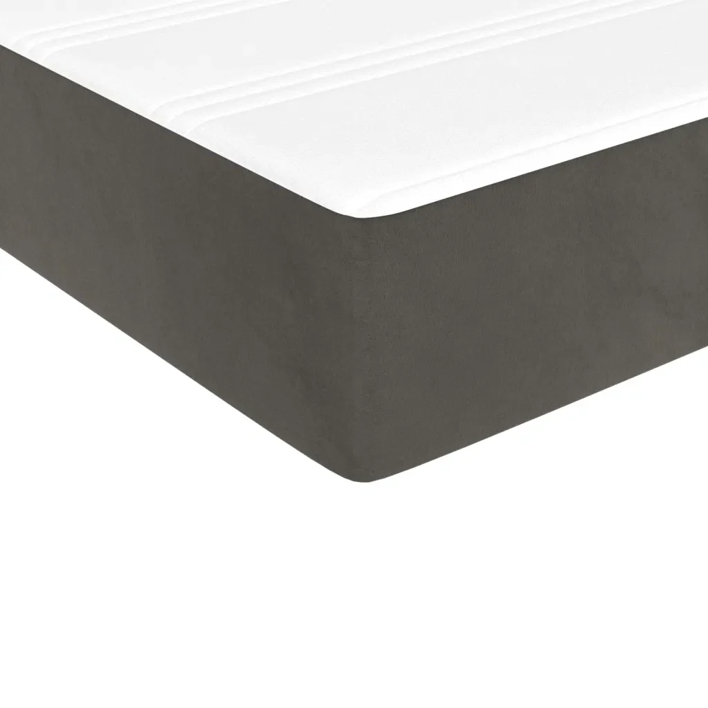 Letto singolo | Letto per adulti | Giroletto a Molle con Materasso Grigio Scuro 80x200 cm Velluto - Image 8