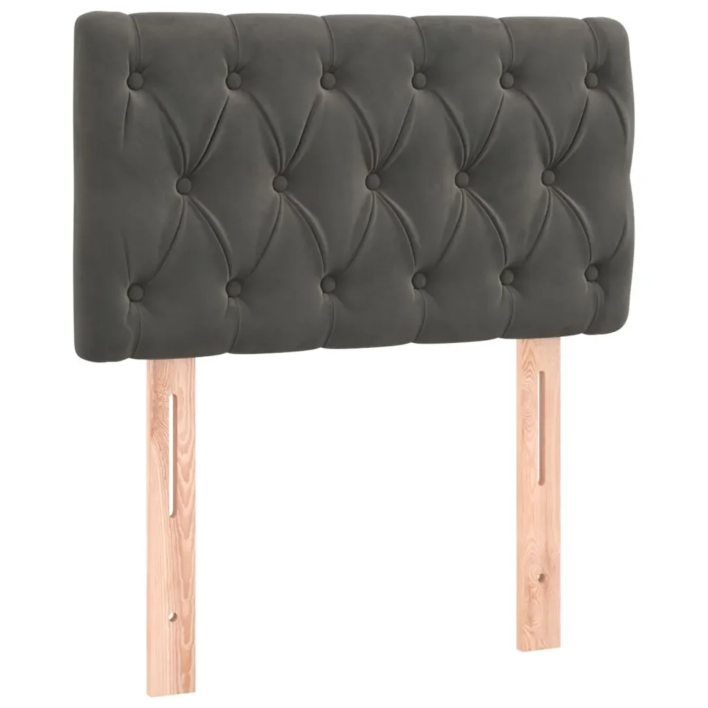 Letto singolo | Letto per adulti | Giroletto a Molle con Materasso Grigio Scuro 80x200 cm Velluto - Image 6