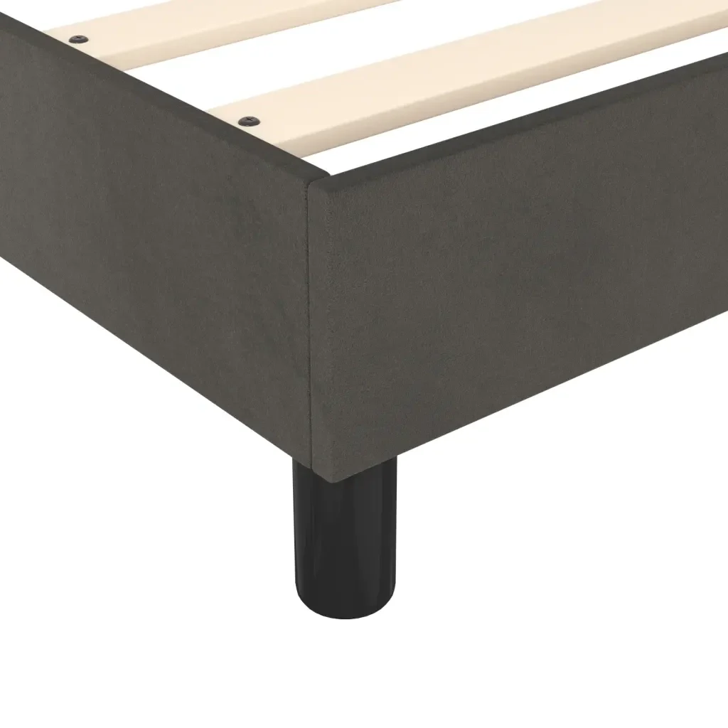 Letto singolo | Letto per adulti | Giroletto a Molle con Materasso Grigio Scuro 80x200 cm Velluto - Image 7