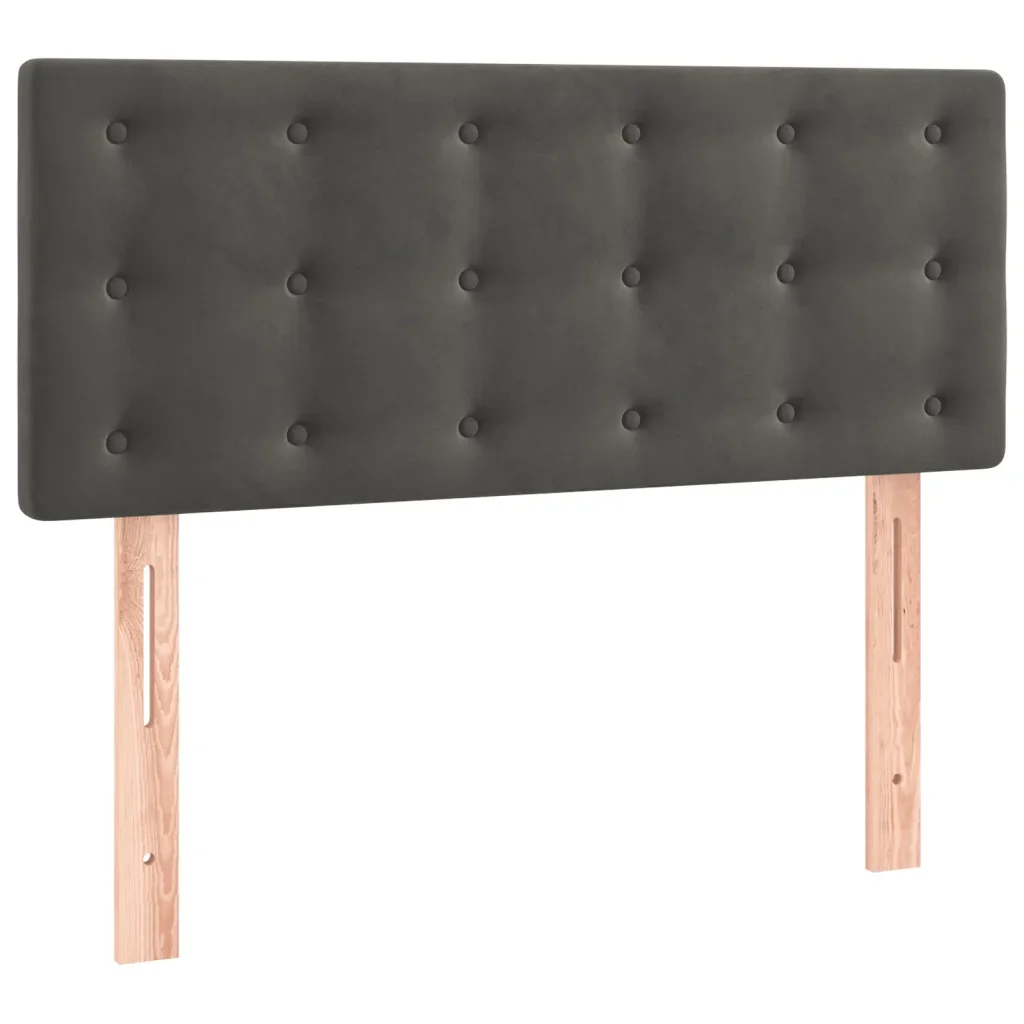 Letto singolo | Letto per adulti | Giroletto a Molle con Materasso Grigio Scuro 80x200 cm Velluto - Image 6