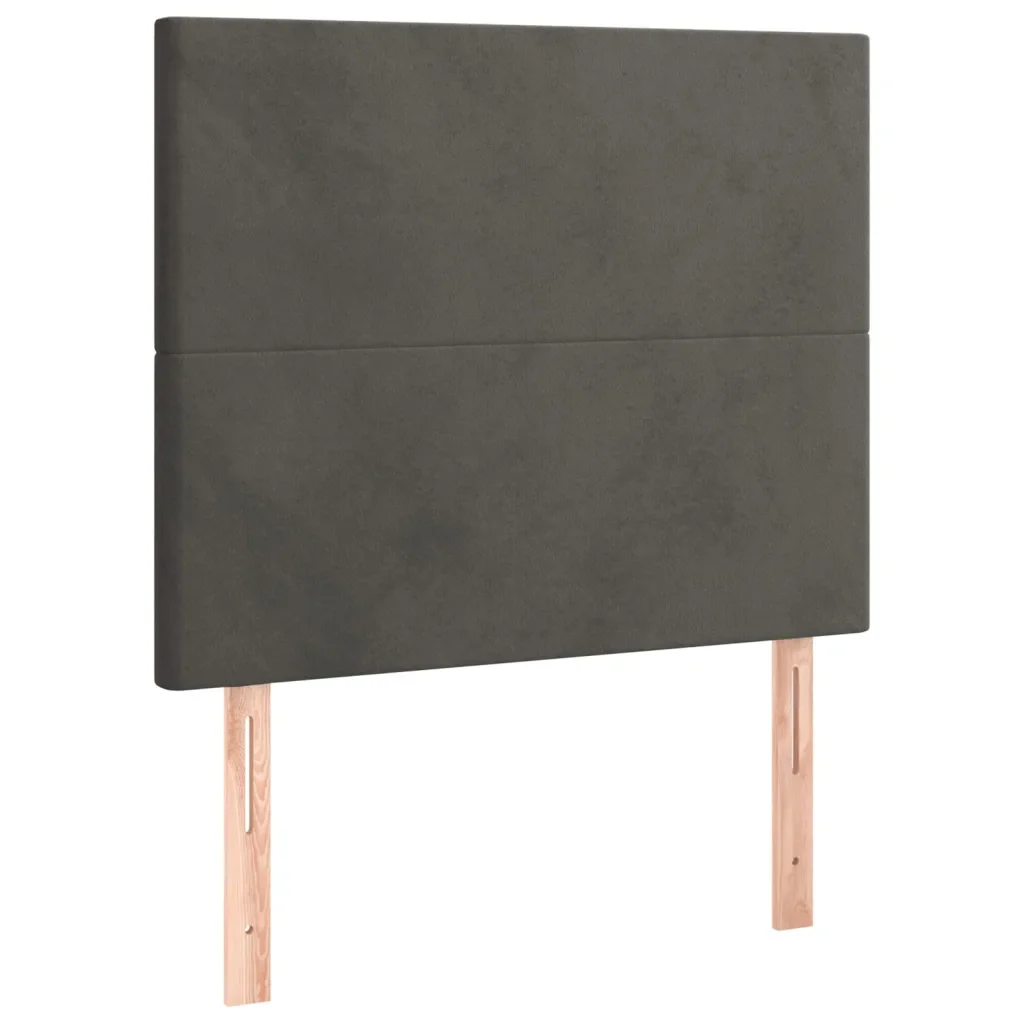 Letto singolo | Letto per adulti | Giroletto a Molle con Materasso Grigio Scuro 80x200 cm Velluto - Image 6