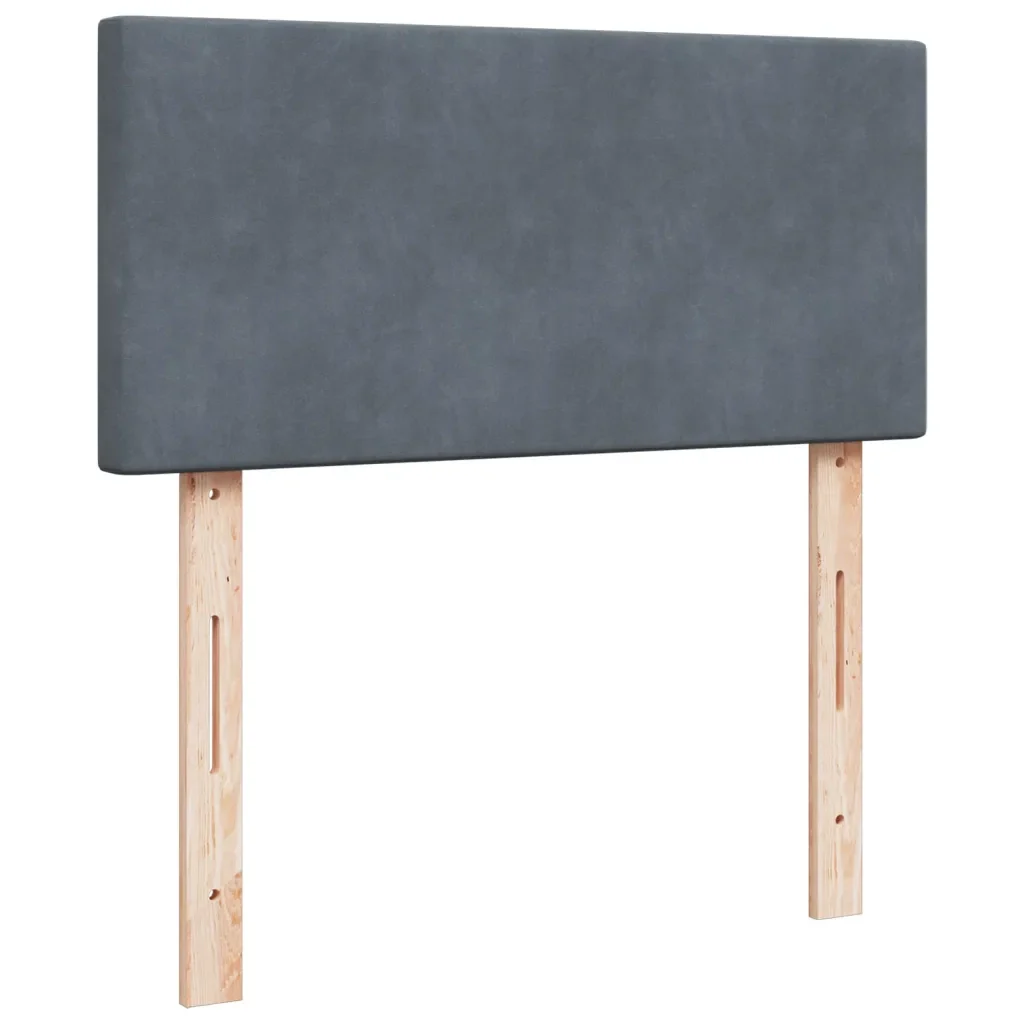 Letto singolo | Letto per adulti | Giroletto a Molle con Materasso Grigio Scuro 80x200 cm Velluto - Image 7