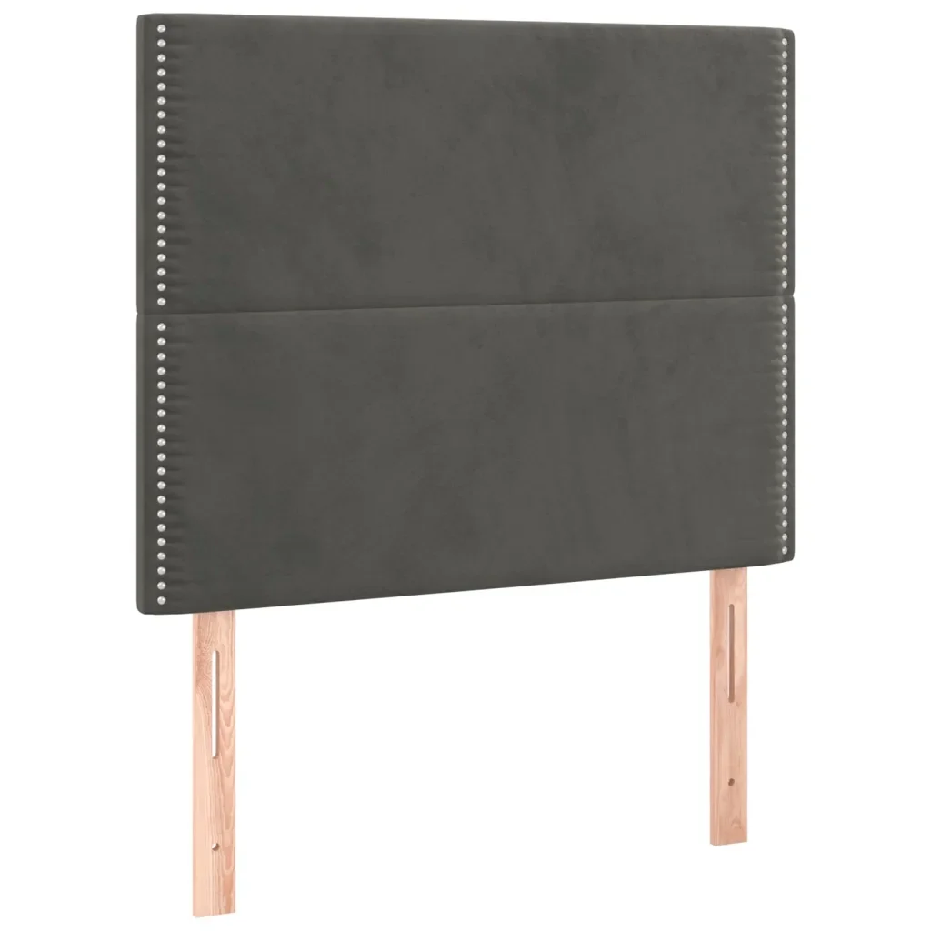 Letto singolo | Letto per adulti | Giroletto a Molle con Materasso Grigio Scuro 80x200 cm Velluto - Image 6