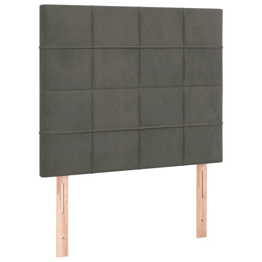 Letto singolo | Letto per adulti | Giroletto a Molle con Materasso Grigio Scuro 80x200 cm Velluto - Image 6