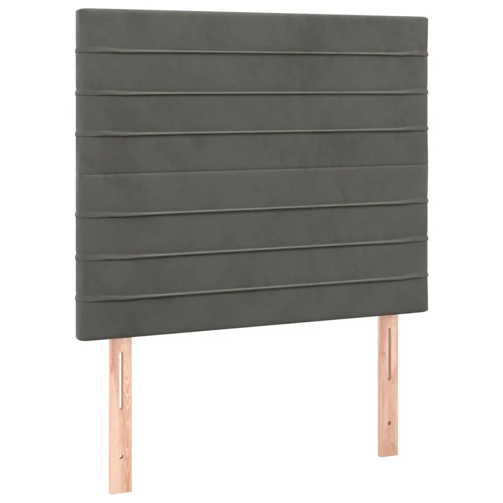 Letto singolo | Letto per adulti | Giroletto a Molle con Materasso Grigio Scuro 80x200 cm Velluto - Image 6