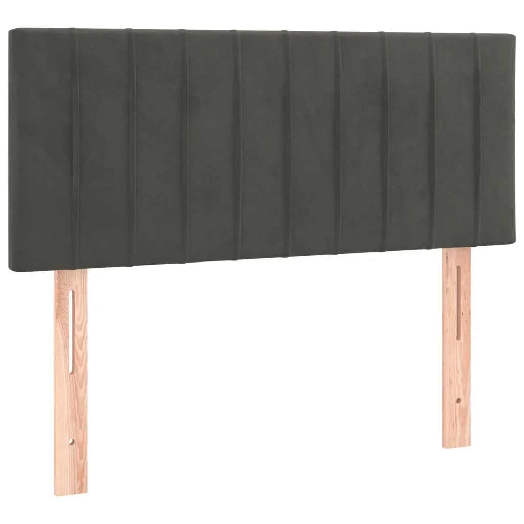 Letto singolo | Letto per adulti | Giroletto a Molle con Materasso Grigio Scuro 80x200 cm Velluto - Image 6