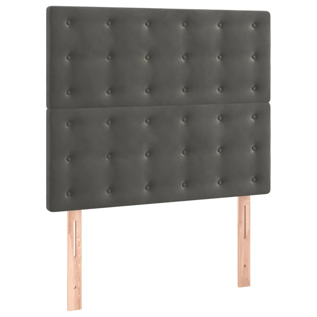 Letto singolo | Letto per adulti | Giroletto a Molle con Materasso Grigio Scuro 80x200 cm Velluto - Image 6