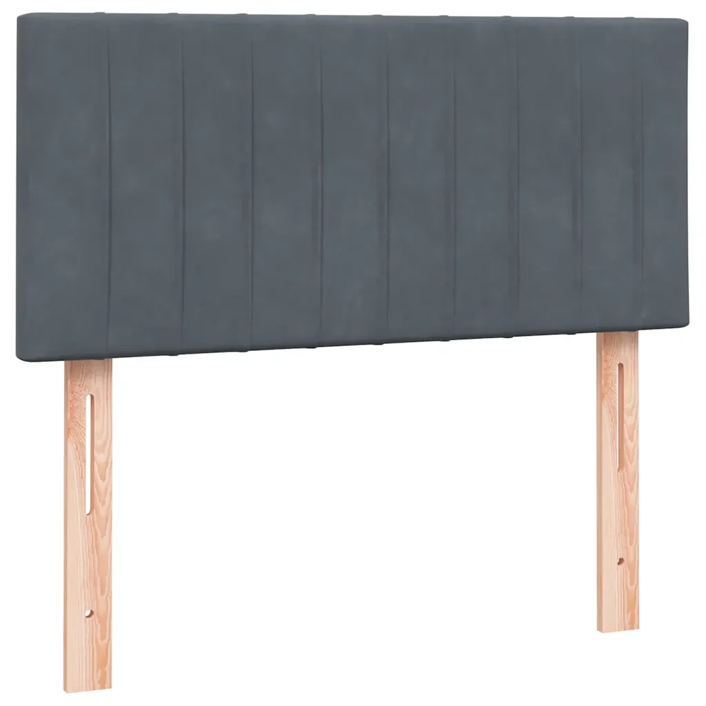 Letto singolo | Letto per adulti | Giroletto a Molle con Materasso Grigio Scuro 80x210 cm Velluto - Image 7