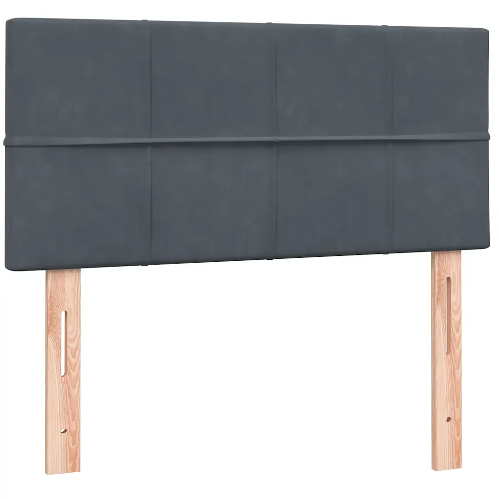 Letto singolo | Letto per adulti | Giroletto a Molle con Materasso Grigio Scuro 80x210 cm Velluto - Image 7