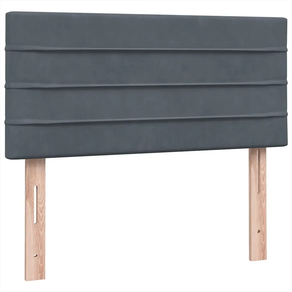 Letto singolo | Letto per adulti | Giroletto a Molle con Materasso Grigio Scuro 80x210 cm Velluto - Image 7