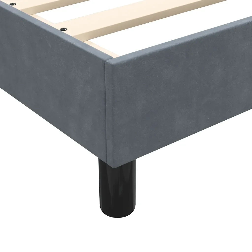 Letto singolo | Letto per adulti | Giroletto a Molle con Materasso Grigio Scuro 80x210 cm Velluto - Image 10