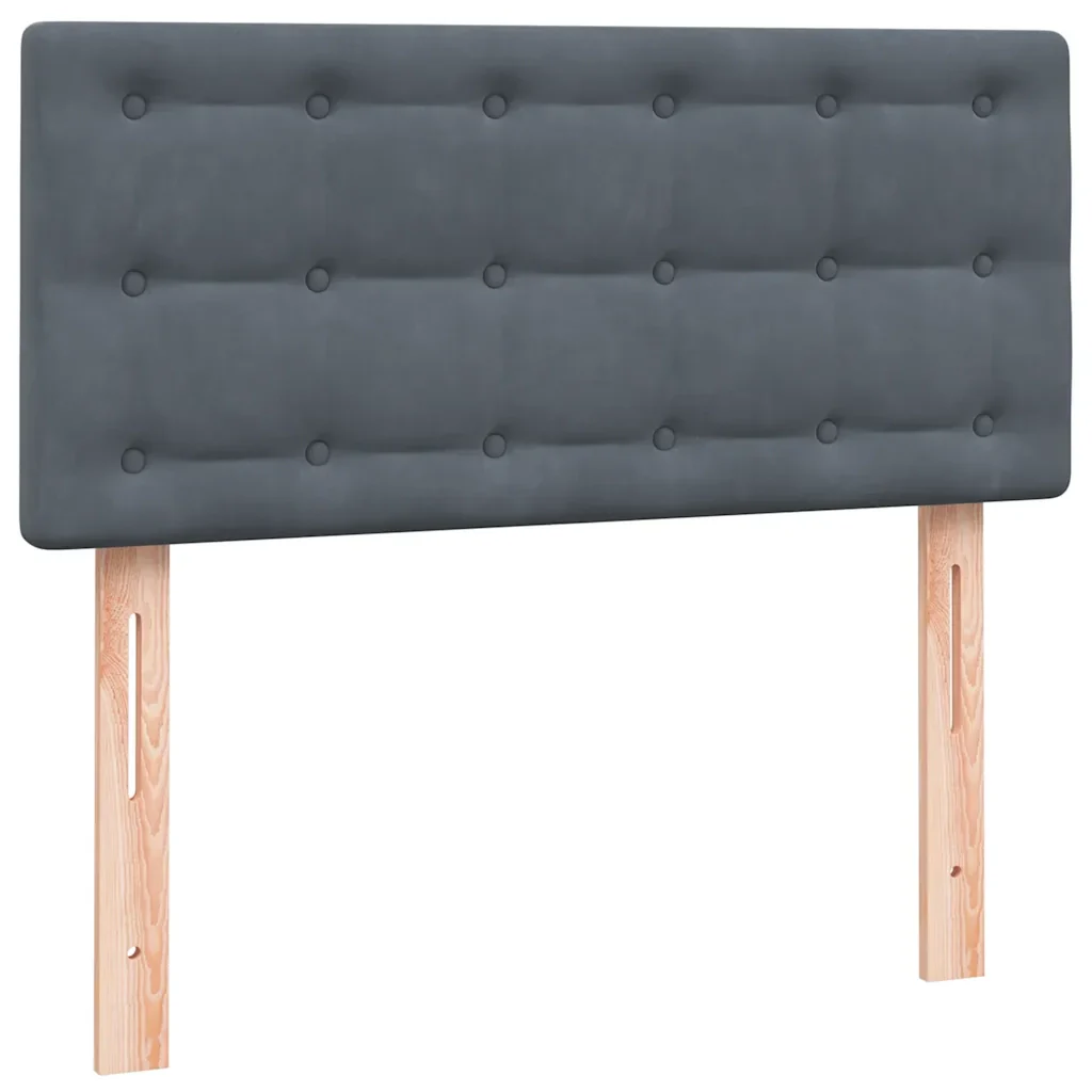 Letto singolo | Letto per adulti | Giroletto a Molle con Materasso Grigio Scuro 80x210 cm Velluto - Image 7