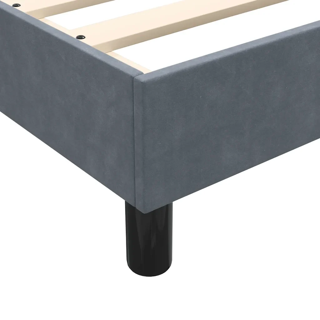 Letto singolo | Letto per adulti | Giroletto a Molle con Materasso Grigio Scuro 80x210 cm Velluto - Image 10