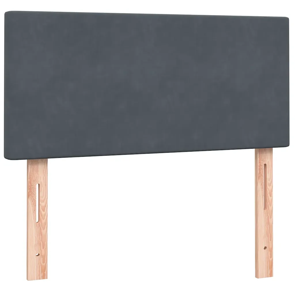 Letto singolo | Letto per adulti | Giroletto a Molle con Materasso Grigio Scuro 80x210 cm Velluto - Image 7
