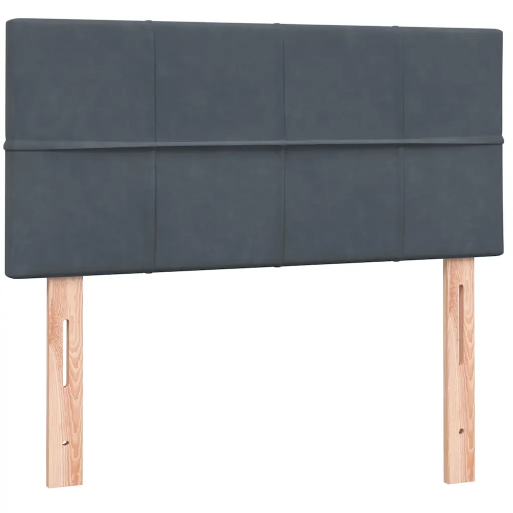 Letto singolo | Letto per adulti | Giroletto a Molle con Materasso Grigio Scuro 80x220 cm Velluto - Image 6