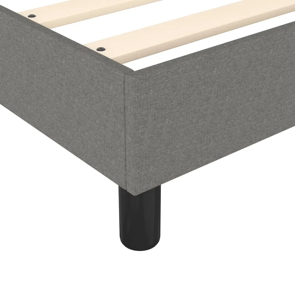 Letto singolo | Letto per adulti | Giroletto a Molle con Materasso Grigio Scuro 90x190 cm Tessuto - Image 7