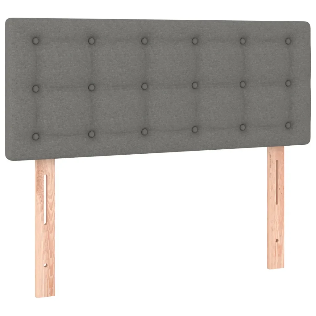 Letto singolo | Letto per adulti | Giroletto a Molle con Materasso Grigio Scuro 90x190 cm Tessuto - Image 6