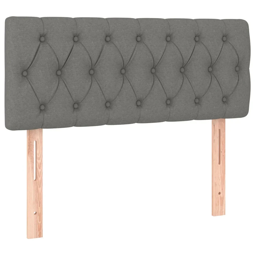 Letto singolo | Letto per adulti | Giroletto a Molle con Materasso Grigio Scuro 90x190 cm Tessuto - Image 6