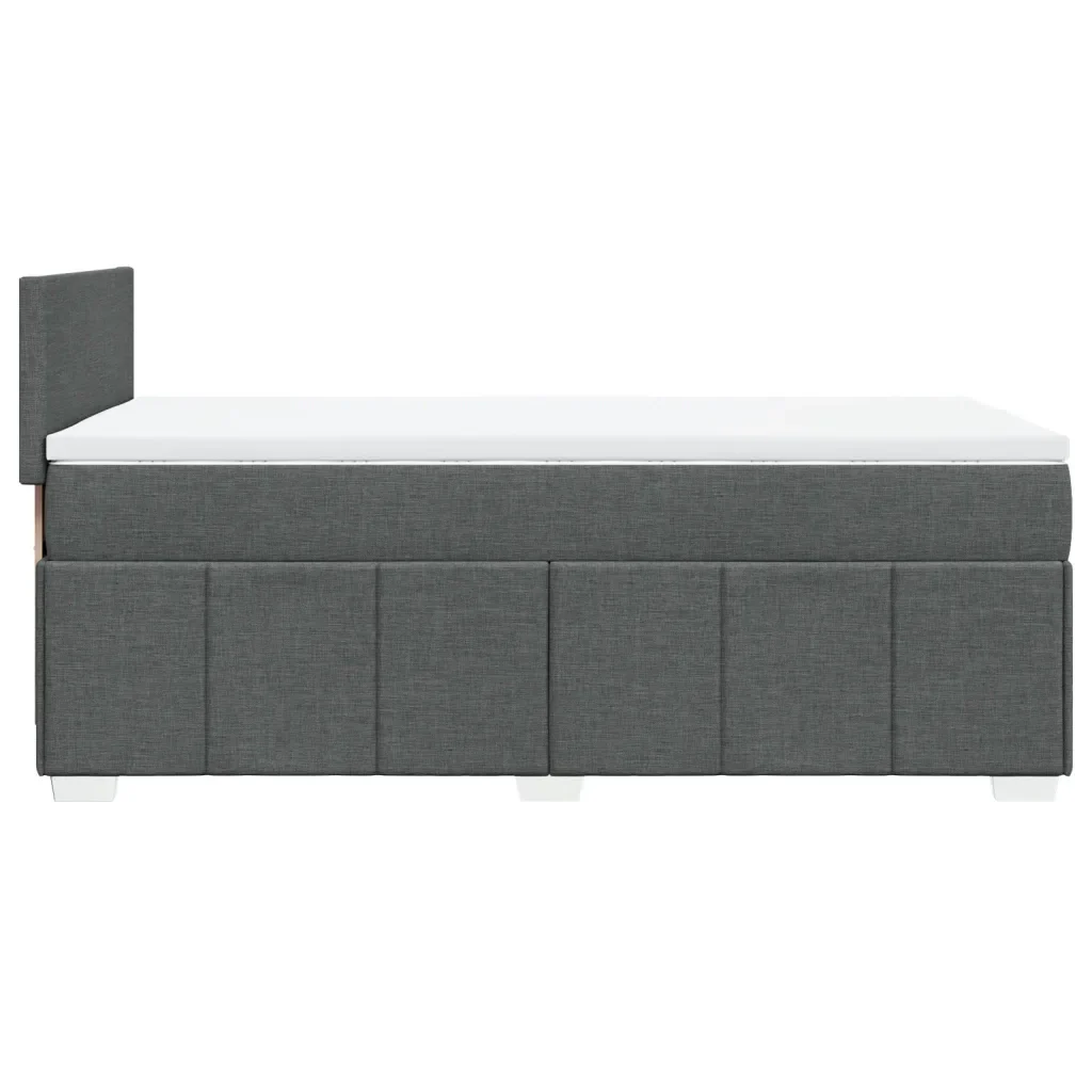 Letto singolo | Letto per adulti | Giroletto a Molle con Materasso Grigio Scuro 90x190 cm Tessuto - Image 7