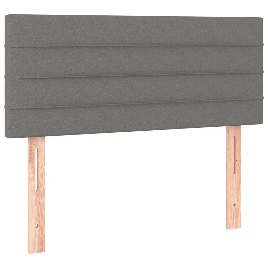 Letto singolo | Letto per adulti | Giroletto a Molle con Materasso Grigio Scuro 90x190 cm Tessuto - Image 6