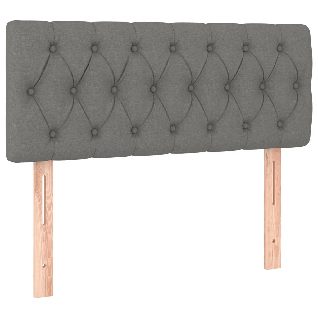 Letto singolo | Letto per adulti | Giroletto a Molle con Materasso Grigio Scuro 90x190 cm Tessuto - Image 6